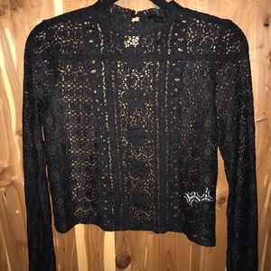 {💋 3 for 15} Black see through long sleeve
